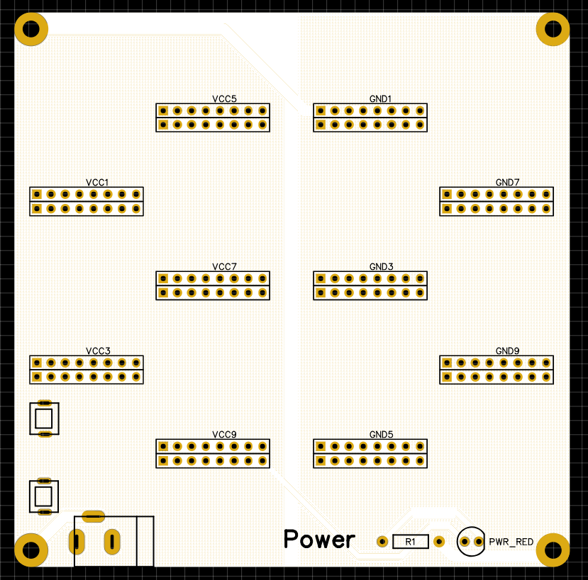 Right-Angle Header Power Distribution Module (White Board)